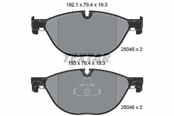 Textar 2504501 Brake Pad Front BMW F01/F02/F04/F06/F07/F10/F11/F12/F13 535-550-740