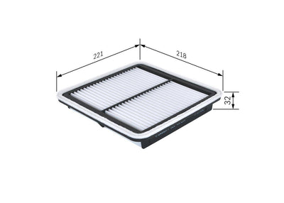 Bosch F026400206 Air Filter Subaru Impreza Forester Legacy Outback Xv 2.0 2.5 3.0