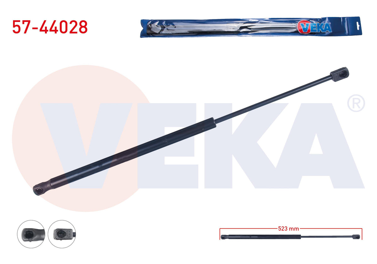 Veka 57-44028 Trunk Gas Strut 521mm / 475N Volkswagen Tiguan 2007-2016 — Support Rods & Struts