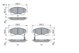 BOSCH Brake Pads Set 0986494187 - Low-Metallic Design for Avensis & Corolla