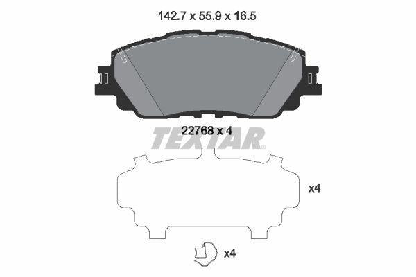 Textar 2276801 Brake Pad Front C-Hr Rav 4 18-B.M 2016