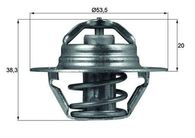 Mahle TX8888D Thermostat Peugeot 106/306/Xsara 1.6 TU5JP 04-09 Renault Clio II/Kangoo 1.4-1.6 — Water Pump & Thermostat