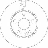 TRW DF6548 Front Brake Disc - Compatible With A160 A180 B160 B180 — Brake Rotors & Drums
