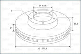 VALEO 297748 Front Brake Discs - 278mm Ventilated — Brake Rotors & Drums