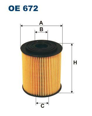 Filtron OE672 Oil Filter Mini R50-R53/W10, 500 1.4 and 3 more models — Oil Filters