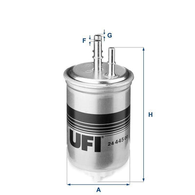 Ufi 24.445.00 Fuel Filter High Efficiency Compatible with Ford Focus, Ford Mondeo — Fuel Delivery
