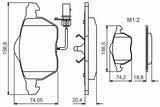 BOSCH 0986495241 Front Brake Pads for Audi A4 A6 A8