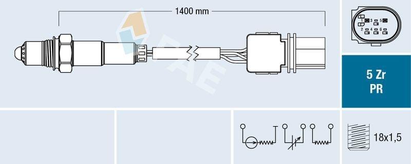 FAE 75056 Oxygen Sensor for BMW F10 E90 E81 E87 E60 N52 N54 - Lambda Sensor — Oxygen & Air-Fuel