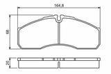 BOSCH Brake Pads - Spr-905 Front for 616Cdi - Low-Metallic Material