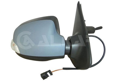 Alkar 6138185 Outer Rear View Mirror Right Mechanical with Turn Signal Primed Renault Symbol III — Tail, Signal & Reflectors