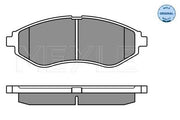meyle brake pads for chevrolet aveo and kalos front, close up view of MEYLE 0252397417 brake pad set MEYLE Brake Pads for Chevrolet Aveo & Kalos - Front Set | 133mm Width, Perfect for Car Owners & Mechanics MEYLE Brake Pads for Chevrolet Aveo & Kalos - Front Set meyle, brake-pads, chevrolet, aveo, kalos, car-parts, mechanics, auto-repair, vehicle-safety, ai-generated