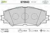 VALEO Front Brake Pads for Auris (_E15_) & Corolla Sedan (_E15_) - Reliable Stopping Power