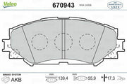 valeo front brake pads for auris and corolla sedan, vale brake pads technical specifications VALEO Front Brake Pads for Auris (_E15_) & Corolla Sedan (_E15_) - Reliable Stopping Power for Car Owners & Mechanics | 139 mm Width VALEO Front Brake Pads for Auris & Corolla Sedan valeo, front-brake-pads, auris-parts, corolla-sedan-parts, braking-system, car-maintenance, mechanics-tools, automotive-enthusiasts, ai-generated, car-owners