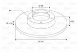 VALEO 197125 Rear Brake Disc - Fits Audi A6 2.0, 2.4 and 2 more models — Brake Rotors & Drums