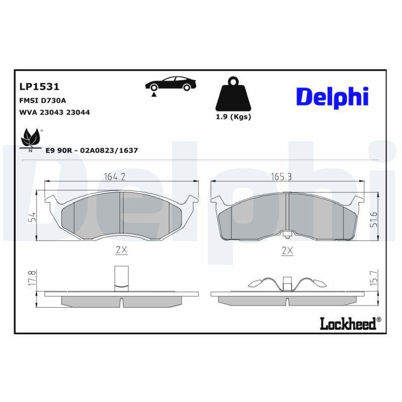 Delphi LP1531 Brake Pad — Brake Pads