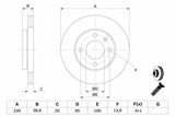 BOSCH Disc Brake Assembly (0986478017) for Golf & Polo - 2 Units — Brake Rotors & Drums