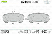 valeo 670389 front brake pad set, technical specifications of valeo brake pads, installation view of valeo brake pads VALEO 670389 Front Brake Pad Set for 10-GLK Series (X204) - Quality Brake Component for Car Owners & Mechanics | 2.55 kg VALEO 670389 Front Brake Pad Set for 10-GLK Series valeo, brake-pads, front-brake-pad-set, 10-glk-series, car-parts, vehicle-safety, mechanics, auto-repair, brake-components, ai-generated