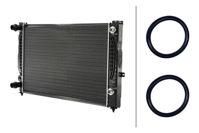 Hella 8MK366304-291 Motor Radiator Automatic Passat A4 A6 1.6 1,8T 1.9 TDI 97 > 05 — Radiators & Fans