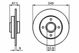 BOSCH Rear Brake Disks (Disc Rear) 01-307-C4 - 2-Piece Set — Brake Rotors & Drums
