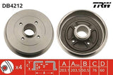 TRW DB4212 Brake Drum - Excellent Performance for Kangoo — Brake Rotors & Drums