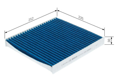 Bosch 0986628630 Cabin Air Filter VW Golfvıı A3 2012-Carbon Anti Bakteri — Air & Cabin Filters