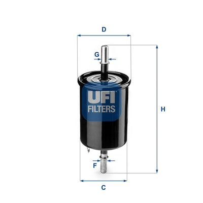 Ufi 31.843.00 Filter Gasoline-(Chevrolet Lacetti 04 / 10 / Spark 05 / 10 / Rezzo 05 / 10 / Evanda 05 / 10)