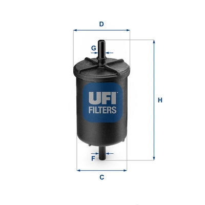 Ufi 31.948.00 Fuel Filter (Renault Clio-Megane-Laguna / Citroen C2-C3 1.4 1.6-C4 1.4 1.6 / Peugeot 206-207-307