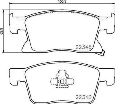 MGA 55666 Brake Pad Brake Front 16 Rim-(Opel: Astra K 1.0 1.4 1.6 1.6 CDTi)
