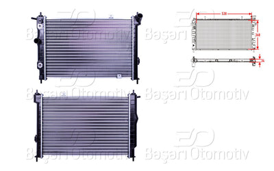 AUTOLUX 2113028-22 Su Radiator Mechanical At 538X368x23 Opel Astra F 1.8 2.0 16V 91 > — Radiators & Fans