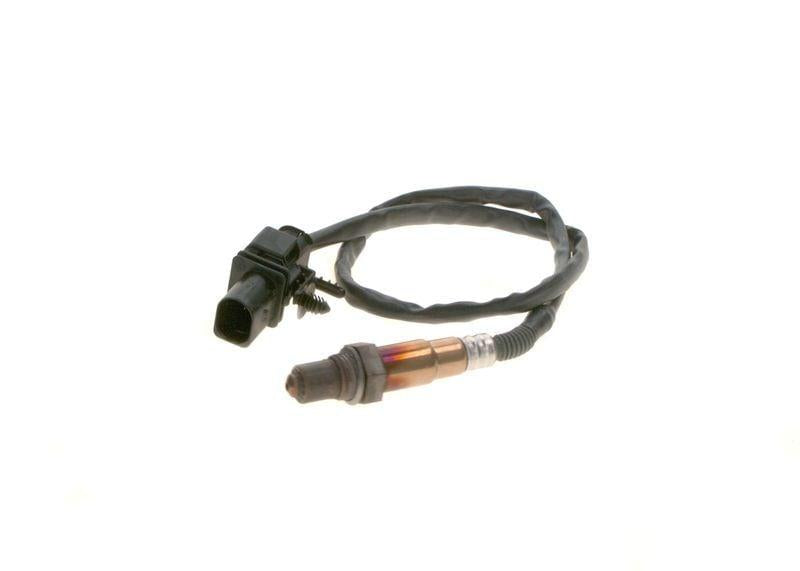 BOSCH Lambda Sensor for Ford Ecoboost Models, Installation view of BOSCH Lambda Sensor BOSCH Lambda Sensor - Compatible with 2013 Fiesta, Focus, Mondeo, C-Max, B-Max | 688 mm Length BOSCH Lambda Sensor for Ford Ecoboost Models lambda-sensor, bosch, ford-ecoboost, car-parts, auto-repair, engine-performance, fuel-efficiency, emission-system, mechanics-tools, ai-generated