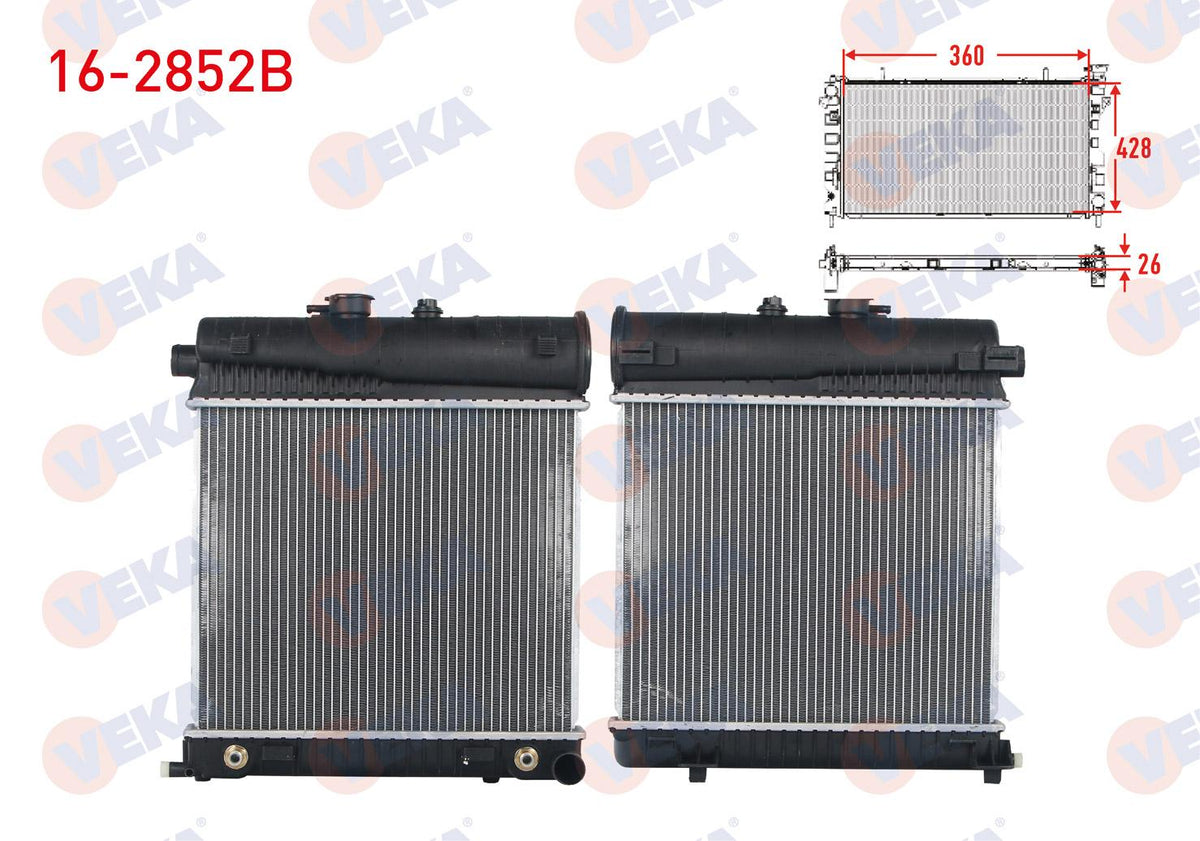 Veka 16-2852B Su Radiator Brazing Mercedes C Series (W202) C 180-C 200 A-T / M-T 1993-2000 / CLK (C208) 20 — Radiators & Fans