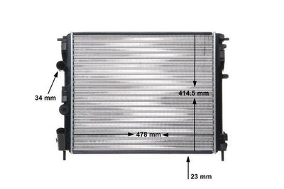 Mahle CR35000S Radiator Clio II-Kng-Logan-Solenza 1.5 dCi 1.4 1.6 16V — Radiators & Fans