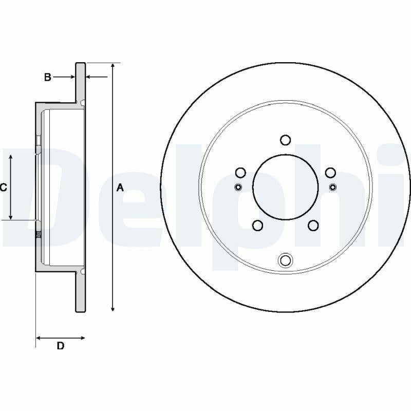Delphi Disc Brake BG4161C - Rear Brake Disc for 2008 Outlander — Brake Rotors & Drums
