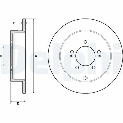 Delphi Disc Brake BG4161C - Rear Brake Disc for 2008 Outlander — Brake Rotors & Drums