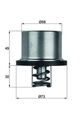 Mahle THD175 Thermostat 75º Lkw Daf Volvo Iveco — Water Pump & Thermostat
