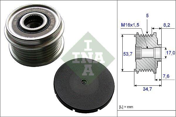INA Dynamo Pulley - Opel Corsa D 1.2 / 1.4 — Starting & Charging