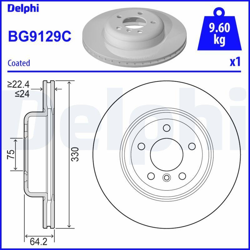 Delphi BG9129C Brake Disc Front BMW F10 F11 F18 — Brake Rotors & Drums