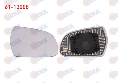 Veka 61-13008 Mirror Glass Right Aspheric Audi A4 2013-2016 / A5 2010-2017 / S4 2013-2017 — Mirrors