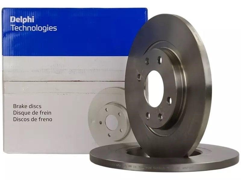 Delphi Front Brake Disc Set - Fits Citroen C3 2002-2009 — Brake Rotors & Drums