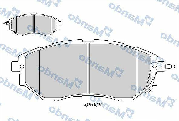 MANDO Brake Pads MBF015824 for Legacy & Forester