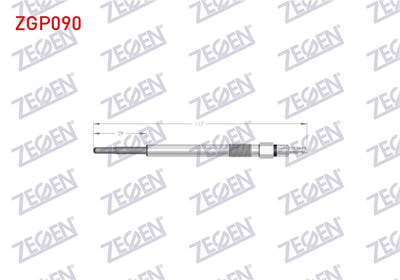 Zegen ZGP090 Glow Plug 7V Volkswagen Golf V 2006-/ Jetta III 2007-2010 / Passat 2005-/ Touran 2006-/ Audi A3 — Coils & Plugs