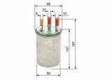 BOSCH 0450906508 - Fuel Filter for Focus I, II & Mondeo III — Fuel Delivery