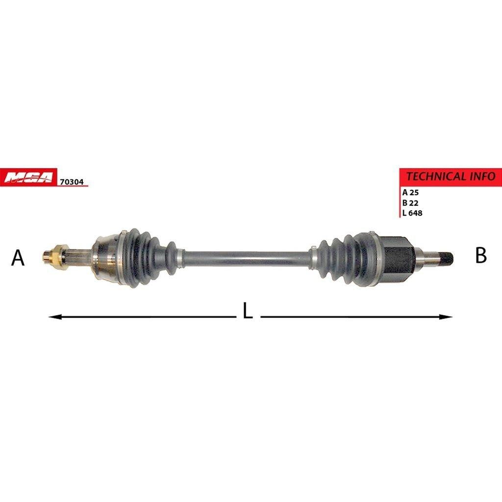 Veka Peugeot Bipper 2010-2017 Front Axle Replacement - Quality Guaranteed — Axles, CV Joints & Boots