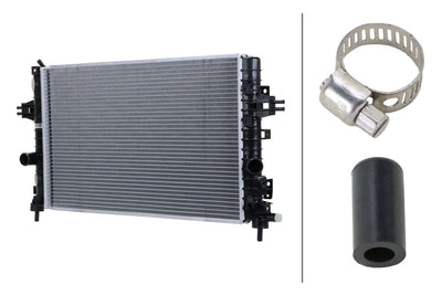 Hella 8MK366302-481 Radiator Opel Astra H 1.6-1.8 (Brezıng) — Radiators & Fans