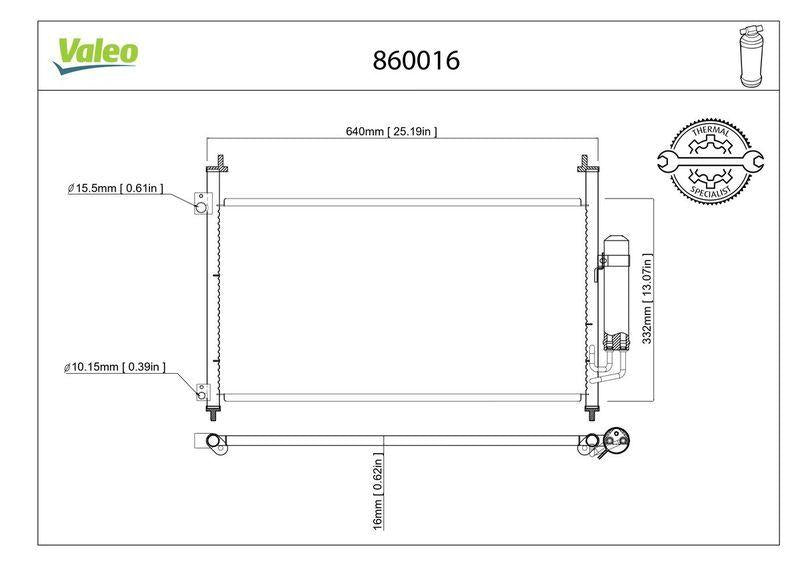VALEO Klima Radiator for Honda Civic 2007-2011 - High Efficiency Aluminum Construction — Radiators & Fans