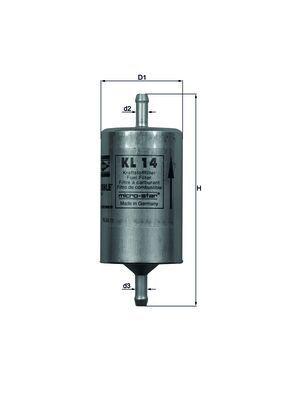 Mahle KL14 Fuel Filter Uno 70-Polo-Caddy-Vectra A-Astra F-106- 205-306 1.4-1.6 92 — Fuel Delivery