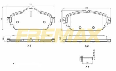 Fremax FBP-1895 Front Brake Pad (Carbon Formula) Mercedes W205-213-238 2014 > — Brake Pads
