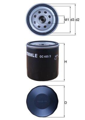 Mahle OC405-3 Oil Filter Opel Astra G Corsa C Meriva Combo Vectra C Zafira — Oil Filters
