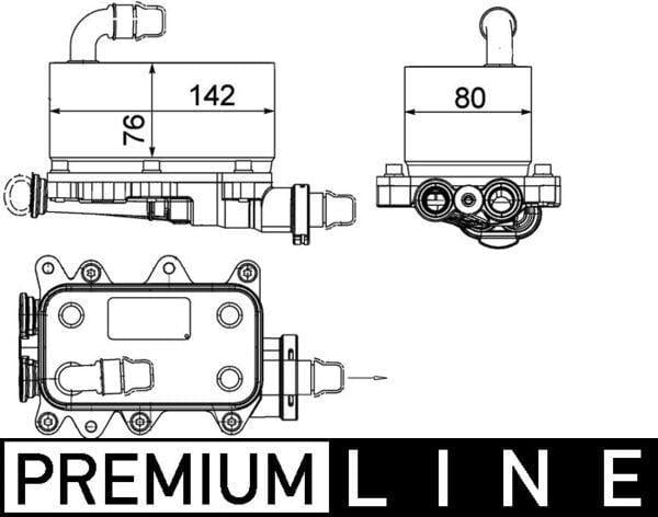 MAHLE CLC18000P Oil Cooler - Fits E60, E61 and 4 more models — Oil System