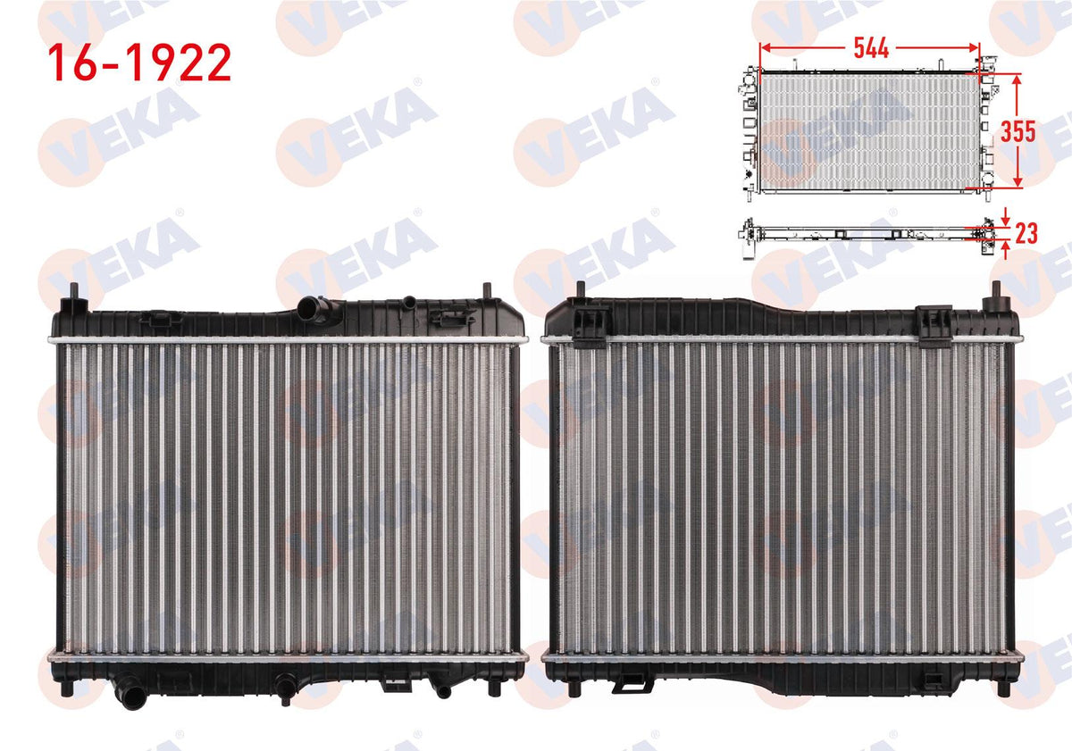 Veka 16-1922 Su Radiator Mechanical Ford Fiesta VII 1.4 A-T Ac + /-2012 — Radiators & Fans